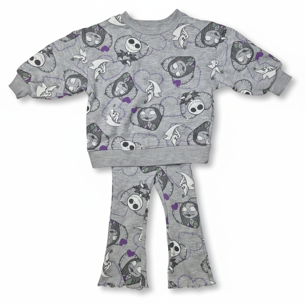 Disney Nightmare Before Christmas 2PC Set 12M Ribbed Flare Leggings